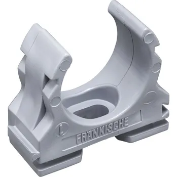 Vodovodní potrubí FRAENKISCHE FRÄNKISCHE Příchytka Clipfix Ø63mm, –25 až +60°C, PP, šedá 22370063