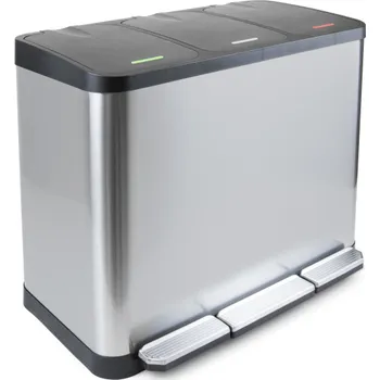 Odpadkový koš Emuca Odpadkový koš GALEON 3 x 9 l / nerezová ocel