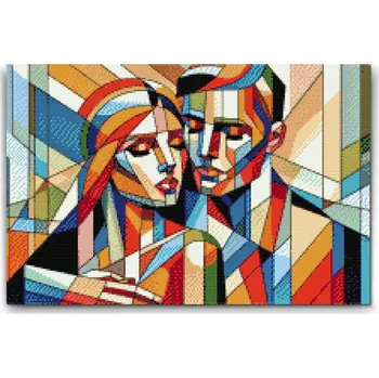 Diamantové malování Diamantové malování - Zamilovaný pár Velikost: 40x60cm, Rámování: Pouze srolované plátno, Diamanty: Kulaté