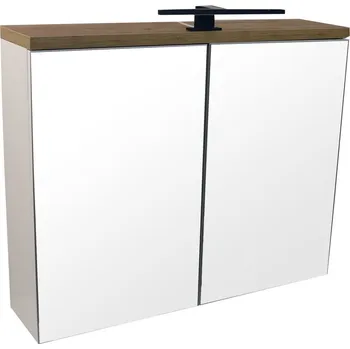 Koupelnový nábytek BPS-koupelny Zrcadlová skříňka Orion W 80 ZS LED-B s osvětlením Any LED 30 B, černá