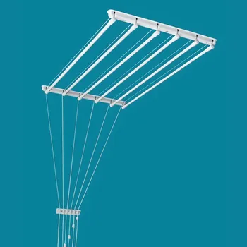 Sušák na prádlo Penar Stropní sušák na prádlo 6 tyčový 1,9 metrový složený bílá