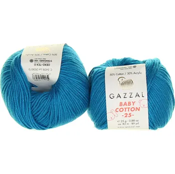 Příze Gazzal Baby Cotton 25 3428 tmavě tyrkysová