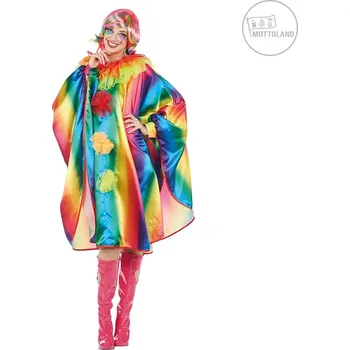 Karnevalový kostým Mottoland Německo Duhový plášť s pompony D