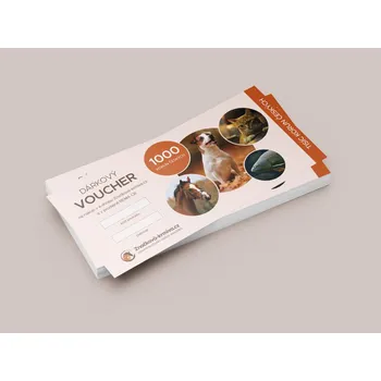 Dárkový potravinový koš Tištěný dárkový voucher 1000 Kč
