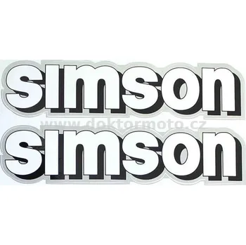 Palivová nádrž Nálepka nádrže SIMSON - bílá