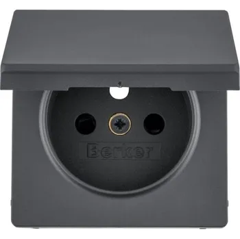 Elektrická zásuvka Centrální díl pro zásuvku s víčkem, Q.x antracit sametová/3965836086/ 3965436086
