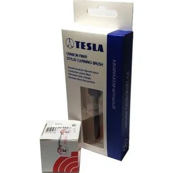 Příslušenství pro gramofon Ortofon Stylus 5E + TESLA Carbon Stylus Brush (Náhradní hrot + kartáček)