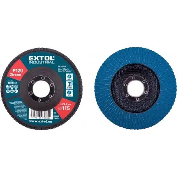 Brusný kotouč EXTOL INDUSTRIAL Extol Premium 8803412 kotouč lamelový šikmý zirkonový, P120, O 115mm