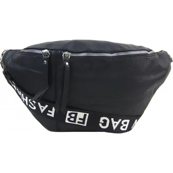 Kabelka Větší dámská moderní ledvinka černá