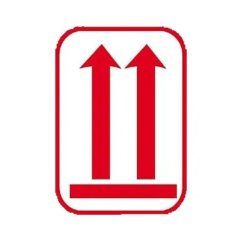 Samolepící etiketa Výstražné etikety 38x51mm, ŠIPKY - Balení po 1 ks