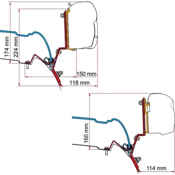 Autodoplněk Adaptér pro Fiamma F35/45/43 na MB V Marco Polo