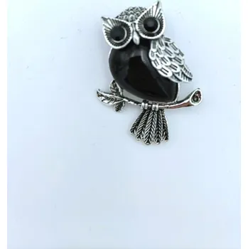 Brož Phoenix Brož Sedící sova černá