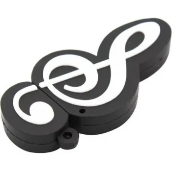 USB flash disk ve tvaru černého houslového klíče 4GB