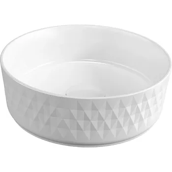 Umyvadlo Isvea ROMBO keramické umyvadlo na desku, průměr 36cm, bílá 10NF67036