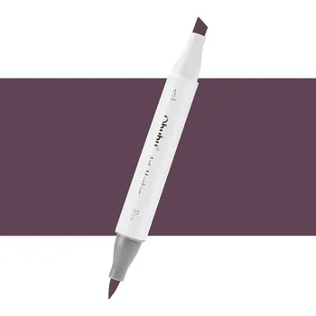 Lihová fixa OHUHU oboustranná Brush & Chisel, R350 Dark Purple Grey