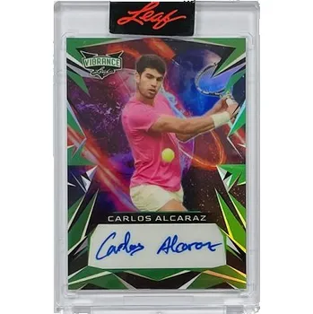 Sběratelský sportovní předmět AUTO karta CARLOS ALCARAZ 22-23 Leaf Vibrance Autograph /12