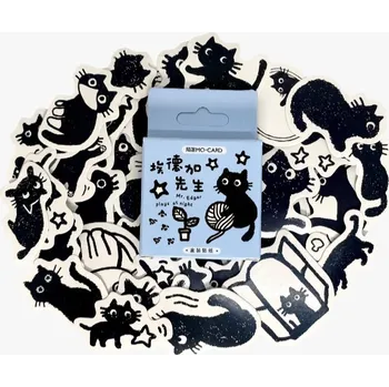 samolepka Sada samolepek Černé kočky (45ks)