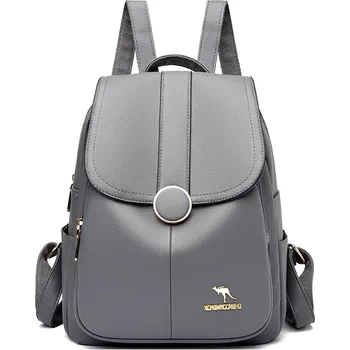 Městský batoh Dámský kožený batoh FLY FF226 Barva: Šedá