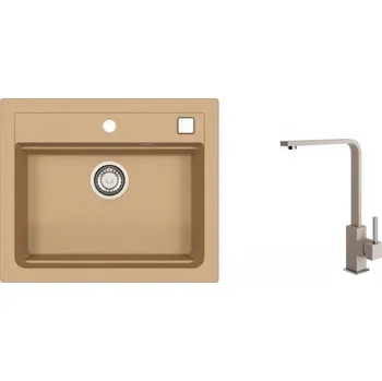 Granitový dřez Alveus SET ATROX 30/55 + BATERIE AFRA/ 55 + 5 % sleva v košíku s kódem SLEVA5