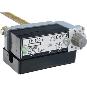 Termostat TH 160.2 3 svorky s krytem 20-80°C 31cm, bojler
