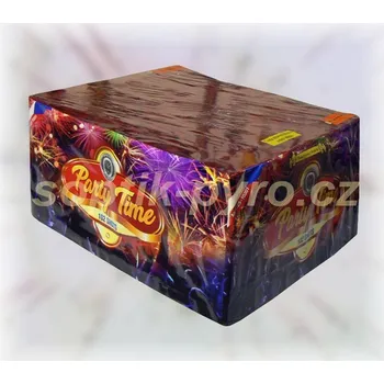 Zábavní pyrotechnika kompakt 102 výstřelů Party time (zábavní pyrotechnika kategorie F3 (prodejné od 21 let))