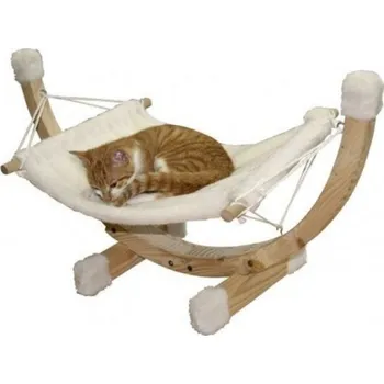 Houpací lehátko SIESTA, bílá houpačka pro kočky 73x36x34cm