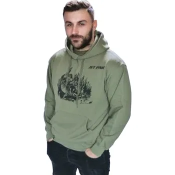Rybářské oblečení Jet Fish Mikina Zelená S Černým Logem-Velikost L