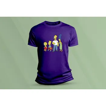 Dětské bavlněné tričko Simpsonovi 2. velikost 152 (12-13 let) Purpurová