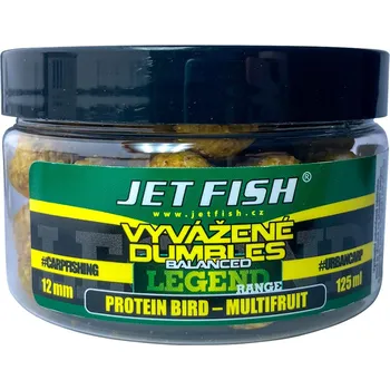 Boilies Jet Fish Vyvážené Dumbles Legend Range Protein Bird Multifruit 125 ml 12 mm