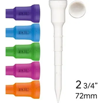 Golfová tyčka Lignum Tee plastová týčka 72mm, 12ks, neon mix