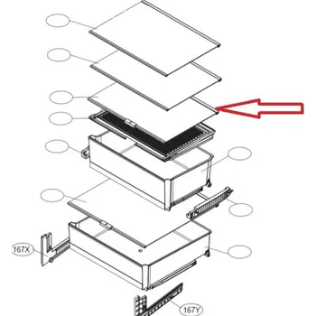 Příslušenství pro lednici AHT74973844 - Police pro chladničku LG