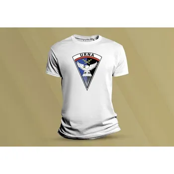 Chlapecké tričko Dětské bavlněné tričko Erb Útvar rychlého nasazení. Bílá velikost M