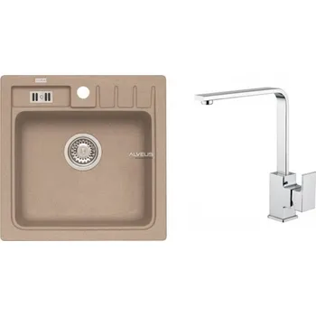 Granitový dřez Alveus SET NIAGARA 20/55 + BATERIE RENO + 5 % sleva v košíku s kódem SLEVA5