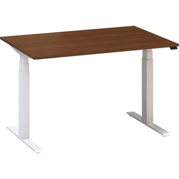 Psací stůl Výškově stavitelný stůl Alfa up deska 140x80cm Bílá Bílá