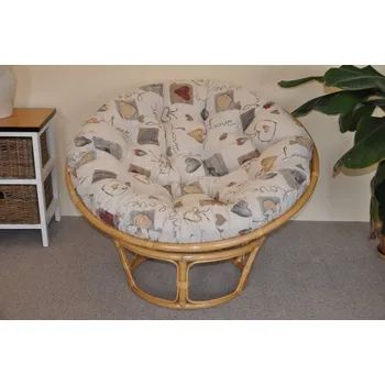 Papasan Ratanový papasan 115 cm medový Motiv srdce LOVE