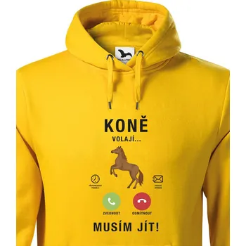 Pánská mikina Pánská mikina Koně volají..., Barva Žlutá Bezvatriko.cz 1961