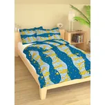 Bavlněné dětské povlečení Žirafy modré Velikost: 45 x 65; 140 x 90cm