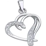 Goldstore Přívěsek v bílém zlatě srdce se zirkony Váha: 1.20 g