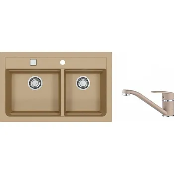 Granitový dřez Alveus SET ATROX 50 / 55 + BATERIE NINA 55 + 5 % sleva v košíku s kódem SLEVA5