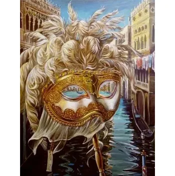 Diamantové malování Diamantové malování - Karnevalová maska v Benátkách (50x70)