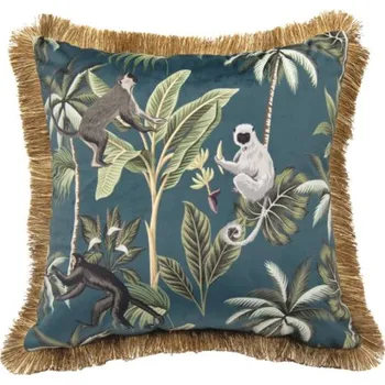 Dekorativní polštářek Polštář opice 45x45 cm zelený