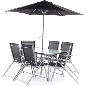 Zahradní sestava Stolová sestavaTereza VEGAS 6 se slunečníkem