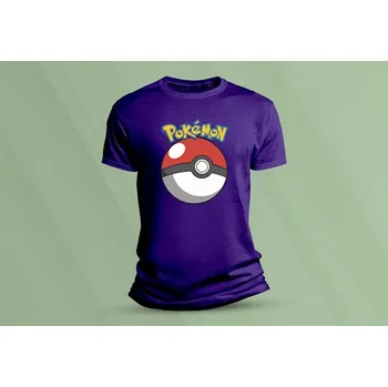 Chlapecké tričko Dětské bavlněné tričko Pokémon. velikost 140 (9-11 let) Purpurová