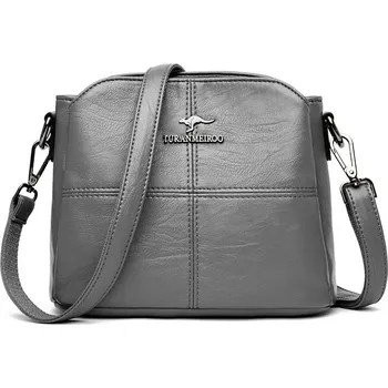 Dámská kožená kabelka FLY FF349 Barva: Šedá