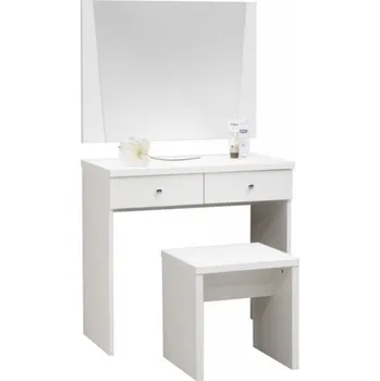 Komoda Toaletní stolek OMEGA se zrcadlem a taburetem Dekor: Bílá