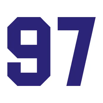 Polep vozidla Startovní číslo 97 (22 - střední modrá) SAMOLEPKA NA AUTO, NÁLEPKA, FÓLIE, POLEP, TUNING, VLASTNÍ TEXT, TISK, AUTOSAMOLEPKY.cz, POLEPY, OBRÁZEK, LOGO, 3D STICKERS