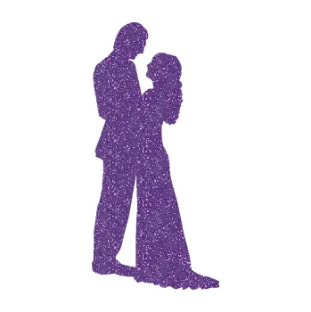 Samolepící dekorace SAMOLEPKA Svatba 004 levá (87 - Ultra Metalic fialová) NA AUTO, NÁLEPKA, FÓLIE, POLEP, TUNING, VLASTNÍ TEXT, TISK, AUTOSAMOLEPKY.cz, POLEPY, OBRÁZEK, LOGO, SAMOLEPKY