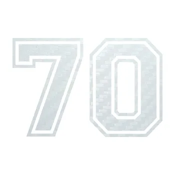 Polep vozidla SAMOLEPKA Startovní číslo 70 typ 4 (51 - 3D karbon bílý) NA AUTO, NÁLEPKA, FÓLIE, POLEP, TUNING, VLASTNÍ TEXT, TISK, AUTOSAMOLEPKY.cz, POLEPY, OBRÁZEK, LOGO, SAMOLEPKY