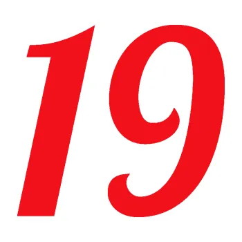 Polep vozidla SAMOLEPKA Startovní číslo 19 typ 3 (10 - červená) NA AUTO, NÁLEPKA, FÓLIE, POLEP, TUNING, VLASTNÍ TEXT, TISK, AUTOSAMOLEPKY.cz, POLEPY, OBRÁZEK, LOGO, SAMOLEPKY