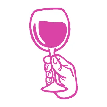 Samolepící dekorace SAMOLEPKA Sklenka vína levá přípitek (16 - růžová) NA AUTO, NÁLEPKA, FÓLIE, POLEP, TUNING, VLASTNÍ TEXT, TISK, AUTOSAMOLEPKY.cz, POLEPY, OBRÁZEK, LOGO, SAMOLEPKY